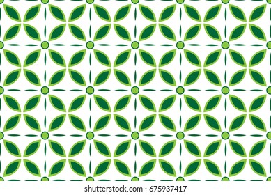 Simple green leaf tile pattern