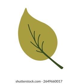  Ilustração de vetor de folha verde simples