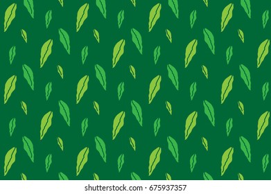 Simple green leaves pattern