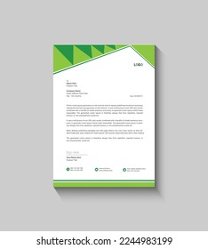 Simple and Green Letterhead Template Design