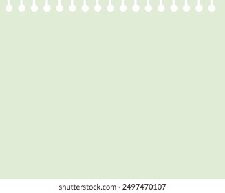 Simple green loose-leaf memo frame illustration