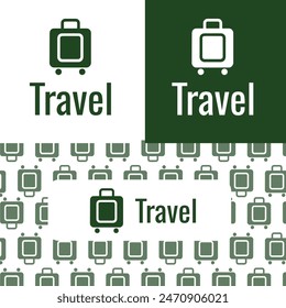 Simple Green Luggage Bag Travel Agency Logo