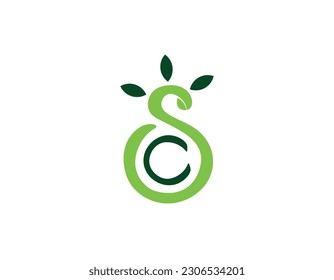 Simple Green Natural SC Logo Design Template