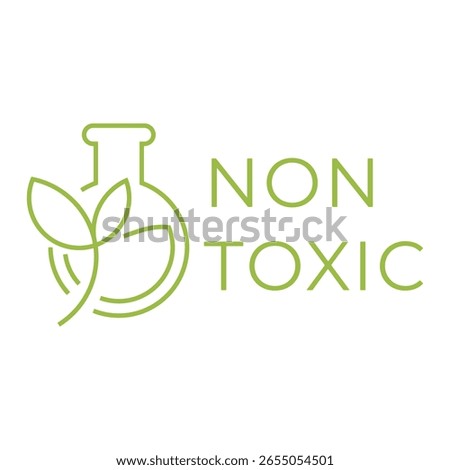 Simple Green Non Toxic Label with Leaf Symbol