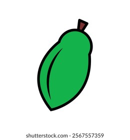 Simple Green Papaya Design Vector