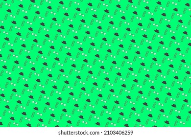 simple green pattern with glasses object