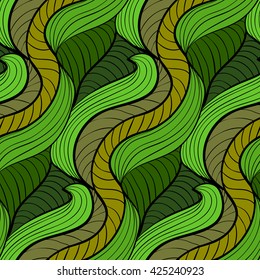 simple green pattern of leaves, with lines