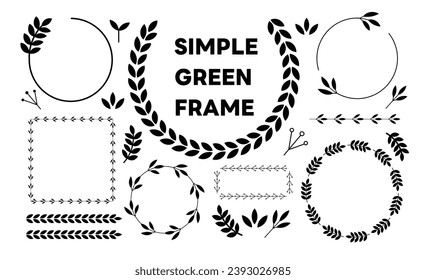 Simple green plant frame decoration treatment material set