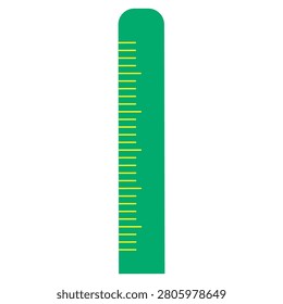 Simple green progress bar or ruler icon with yellow markings.