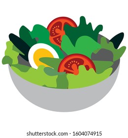 Simple green salad icon - Vector