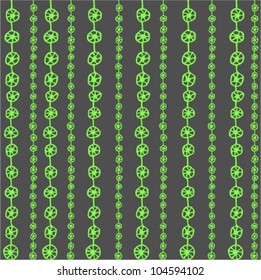 Simple green seamless background with vertical pattern.  (vector)