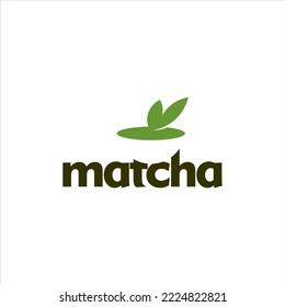Simple Green Tea Logo Design Typography Template