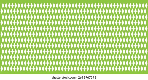 Einfache, grüne, textile Gitterpartikel. Abstraktes Design in Diamantform. Isolierte Diamanten formen grafischen Hintergrund. Geometrisches Muster in Form eines grünen Diamanten. Stoff grünes Gitter geometrischen Hintergrund. 