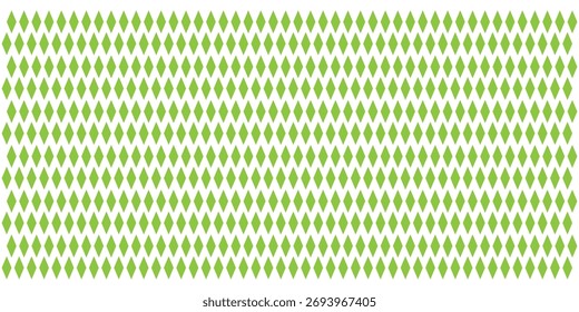 Simple green textile grid particles. Diamond shape abstract design. Isolated diamond shapes graphical background. Green diamond shape geometric pattern. Fabric green grid geometric background. 