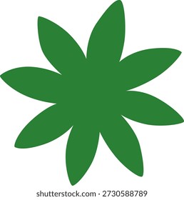 Ilustração de trevo verde simples de três folhas para o dia de São Patrício e a sorte