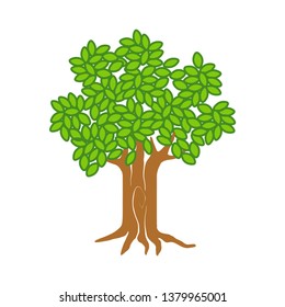 simple green tree. Concept element for the game and animation