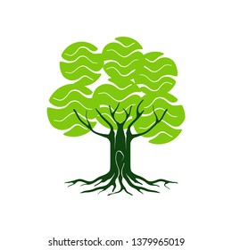 simple green tree. Concept element for the game and animation