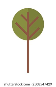 Ein einfaches grünes Baumsymbol auf weißem Hintergrund, das die Umweltgesundheit, das Gleichgewicht, die Natur und die Nachhaltigkeit betont. Ideal für den Einsatz in umweltfreundlichen Kampagnen und Naturschutzprojekten.
