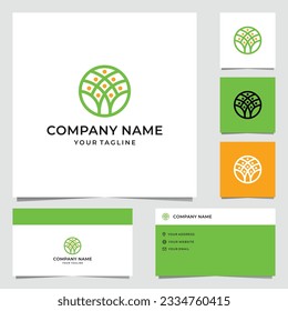 Diseño del logotipo del árbol verde simple