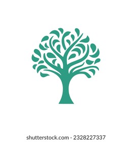 simple green tree plant nature logo vector illustration template design