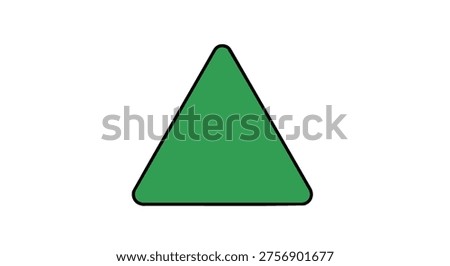 A simple green triangle icon