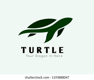 simple green Turtle logo, tortoise logo