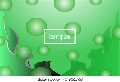 simple green vector of abstract background template with modern design and circle, elegant with gradient colors, eps 10.