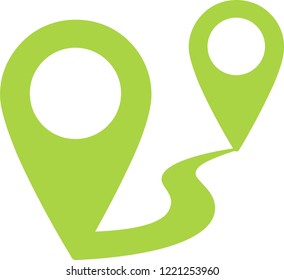 Simple Green Way Navigation Point Mark