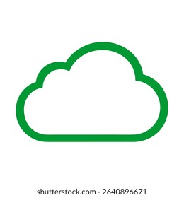 simple green and white list colored sky icon design for social media needs