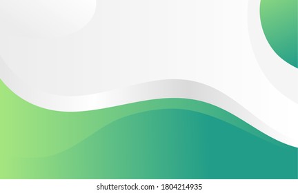 simple green and white wavy abstract background vector illustration