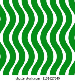 simple green and white wavy lines repeat pattern