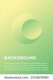 Simple green and yellow gradient background with circle shapes