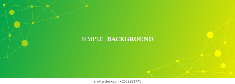 Um fundo de gradiente verde e amarelo simples, com a adição de círculos redondos conectados.