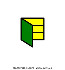 Simple Green Yellow Open Book logo