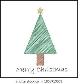 simple greeting card of Christmas
