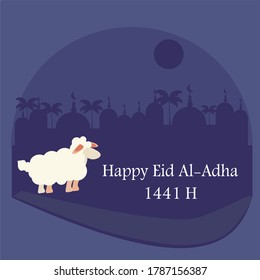 a simple greeting card during the Eid al-Adha celebration