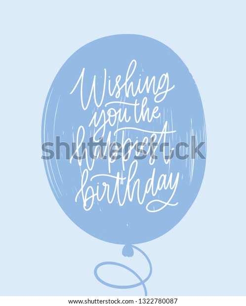 Simple Greeting Card Template Birthday Wish Stock Vector Royalty Free