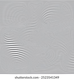  Patrón de línea de distorsión ondulada de color de ceniza gris simple.