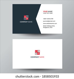 Simple grey business card design template