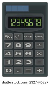 Simple grey calculator. vector illustration