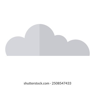 Icono de nube gris simple, diseño minimalista, que representa el Clima, el medio ambiente y las condiciones atmosféricas. Icono de Smoke