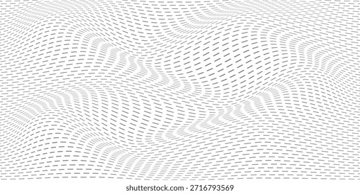 Patrón de onda de línea de guión gris simple para fondo de póster de Anuncio.