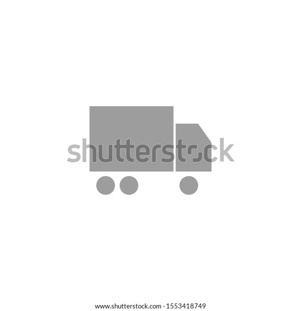 Simple Grey\
Delivery Package Cargo Truck Icon\
Symbol