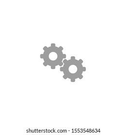Simple Grey Gears for Setting Icon Symbol 