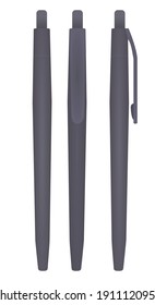 Simple grey pen. vector illustration