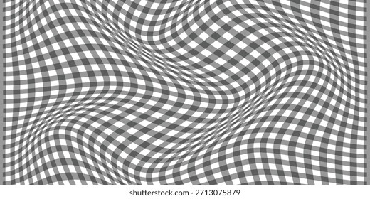 Patrón de onda de línea a cuadros gris simple para fondo de póster de Anuncio.