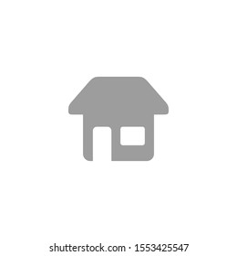 Simple Grey Shop Storefront Icon Symbol