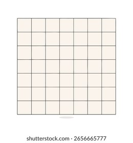 Layout de grade simples com quadrados com espaçamento uniforme.