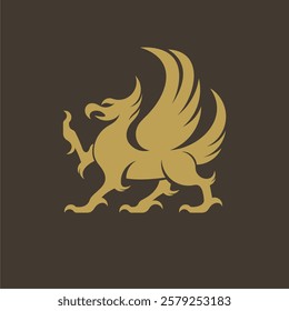 simple griffin logo for icon or symbol