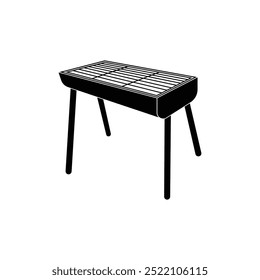 Diseño de ilustración de icono de parrilla simple